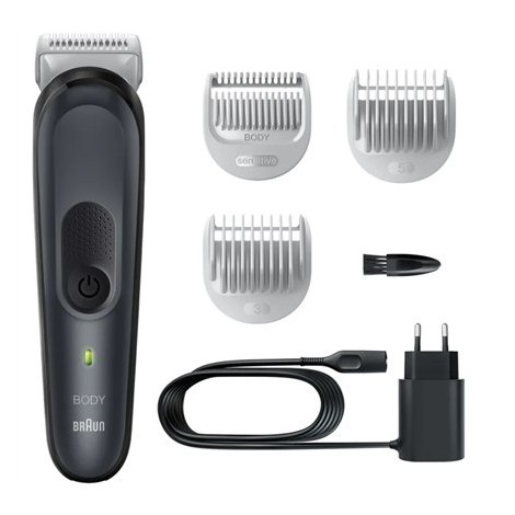 Braun | BG3350 | Body Groomer | Cordless and corded | Number of length steps | Number of shaver heads/blades | Black/Grey - 2